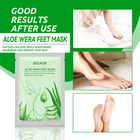 Маска для ног с алоэ вера, маска для пилинга ног, отшелушивающие носки, скраб для педикюра, против трещин, пяток, для удаления омертвевшей кожи, питательная