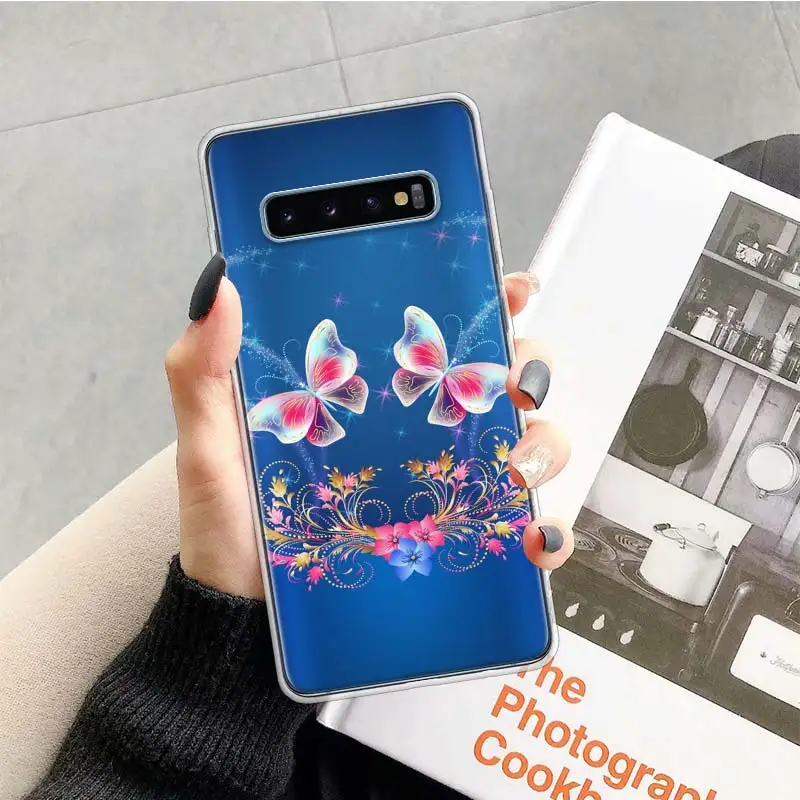 Чехол со стрекозой и животными для Samsung Galaxy S20 FE S21 S23 Ultra S22 Plus S10 Lite S9 S8 + S7 Edge мягкий
