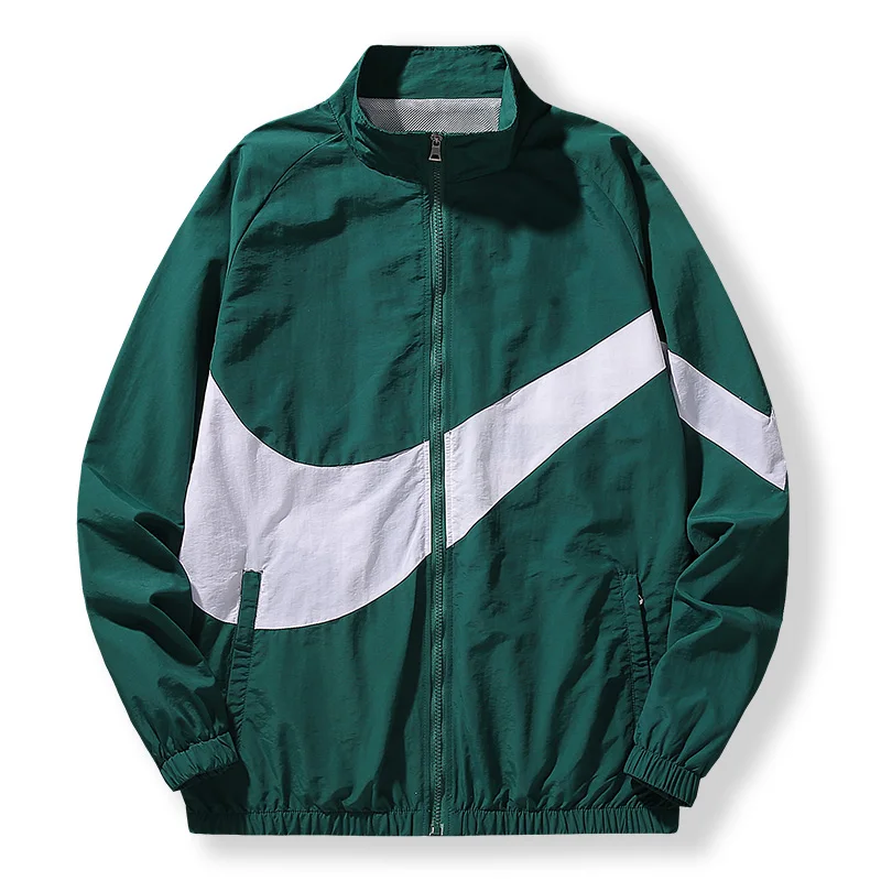 

Ветровка мужская в стиле хип-хоп, модная повседневная тонкая куртка в стиле пэчворк, на молнии, свободного покроя, пальто, Размер 4XL, весна 2021