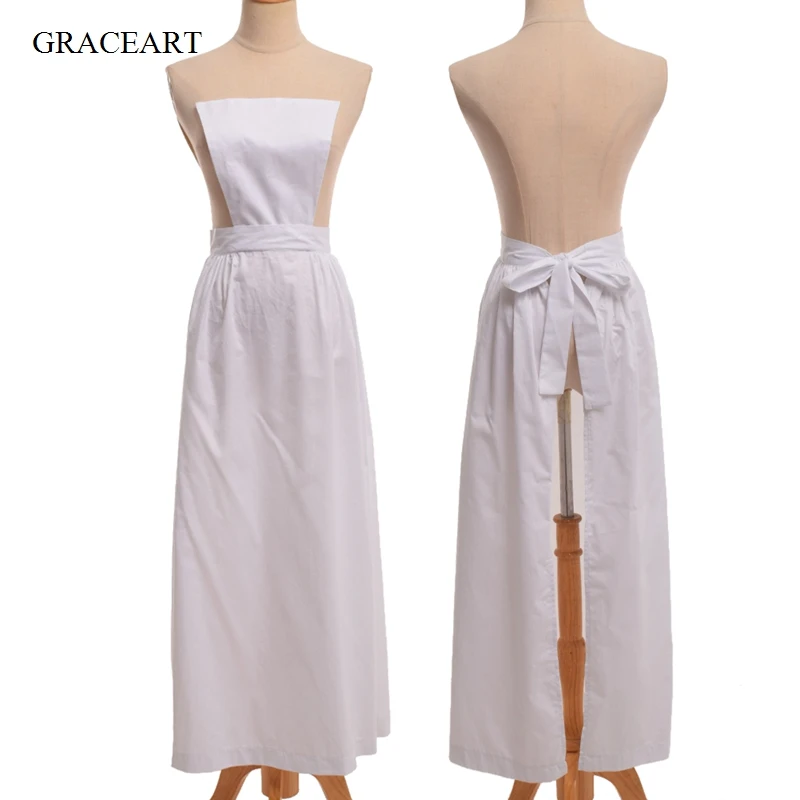 Белый фартук платье традиционная викторианская Горничная Косплей Костюм