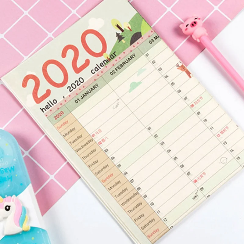 1 шт. настенный календарь 2020 года с наклейками в горошек 365 дней График обучения