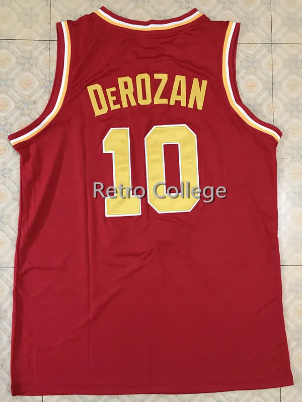 

#10 Demar DeRozan USC Trojans Red White Basketball Jersey Mens Stitched Custom Any Number Name jerseys