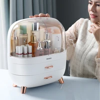 transparent cosmetic storage box bathroom makeup drawer organizer jewelry nail polish container desktop beauty storage case