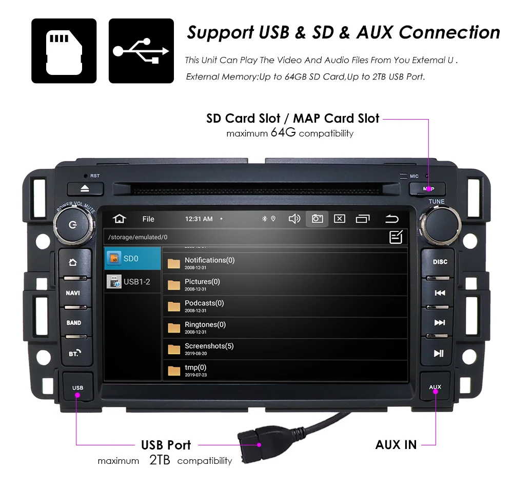 Android 9,0 автомобильный dvd-плеер радио для GMC Chevrolet Chevy Yukon Tahoe Sierra Acadia Suburban DSP ips PX5 4G ram 64G rom USB wifi