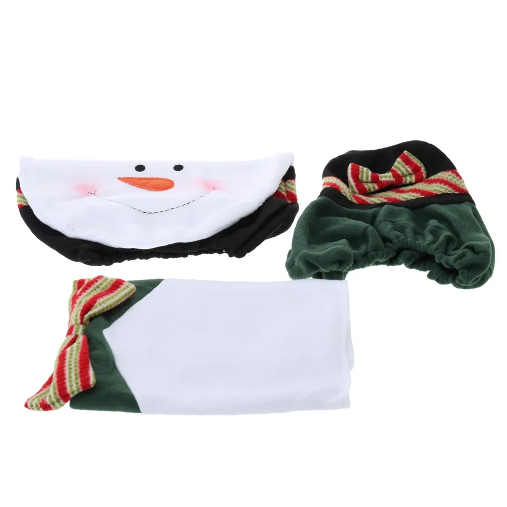 3 шт Снеговик унитаз покрывало пол коврик подушка ванная комната декоративный