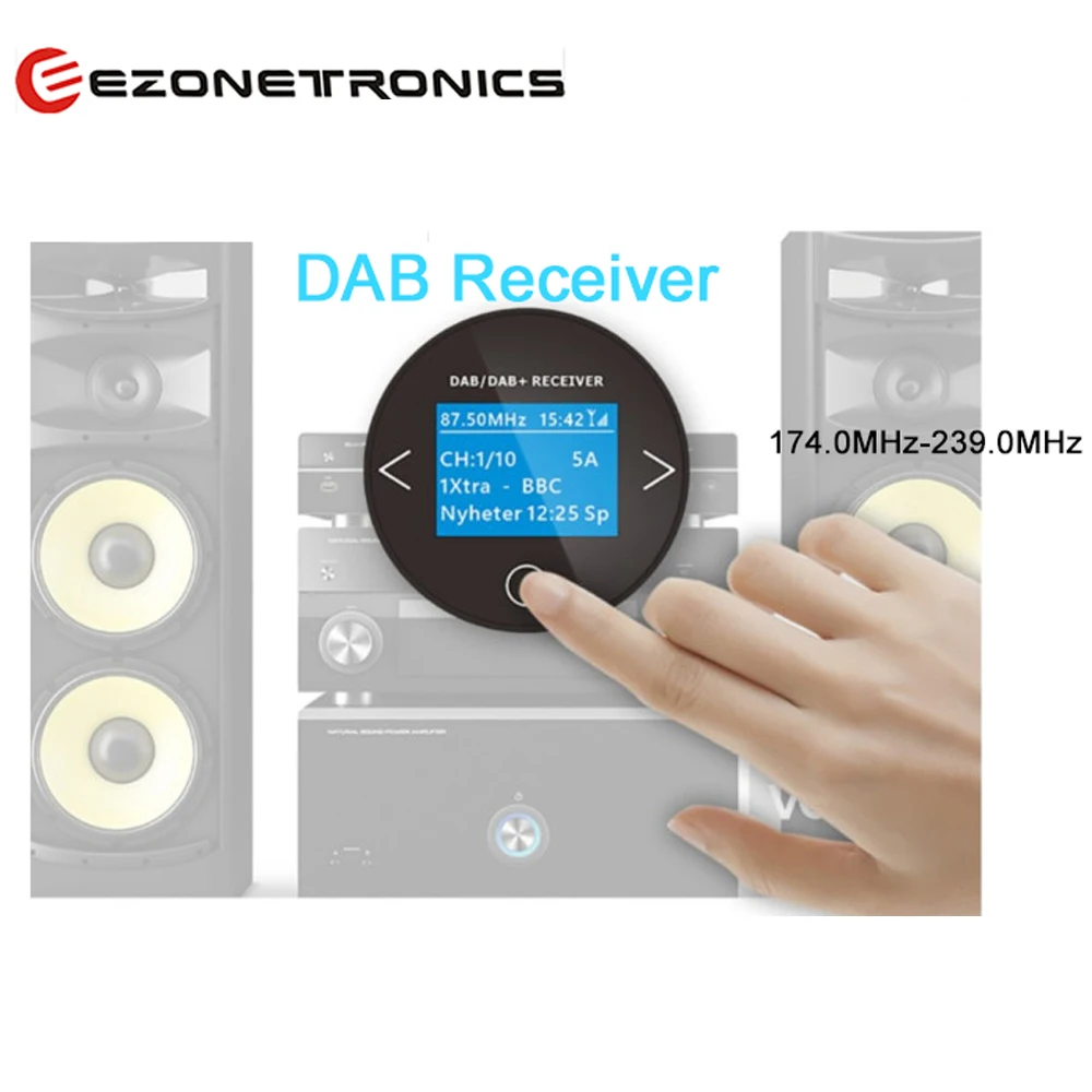 Ezonetronics adattatore Radio DAB per auto portatile trasmettitore FM ricevitore musicale Digitall supporta il telecomando del volante
