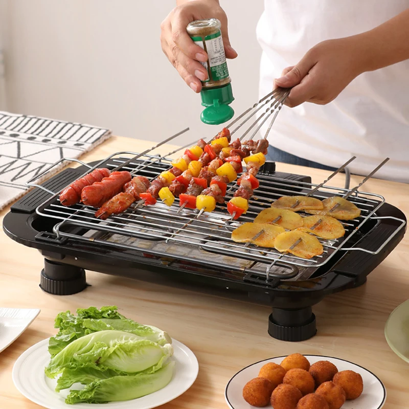 Электрическая решетка для барбекю 2000 Вт противень выпечки с 5 режимами