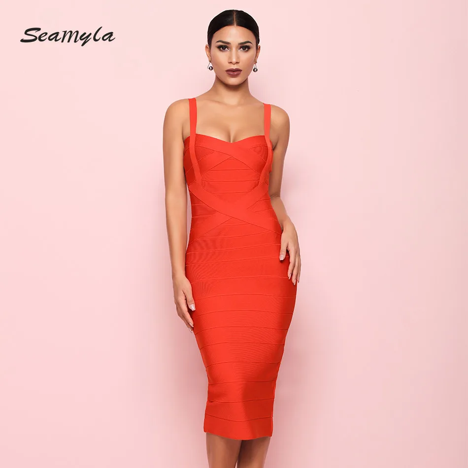 Облегающее платье Seamyla новинка 2019 женские бандажные платья без рукавов