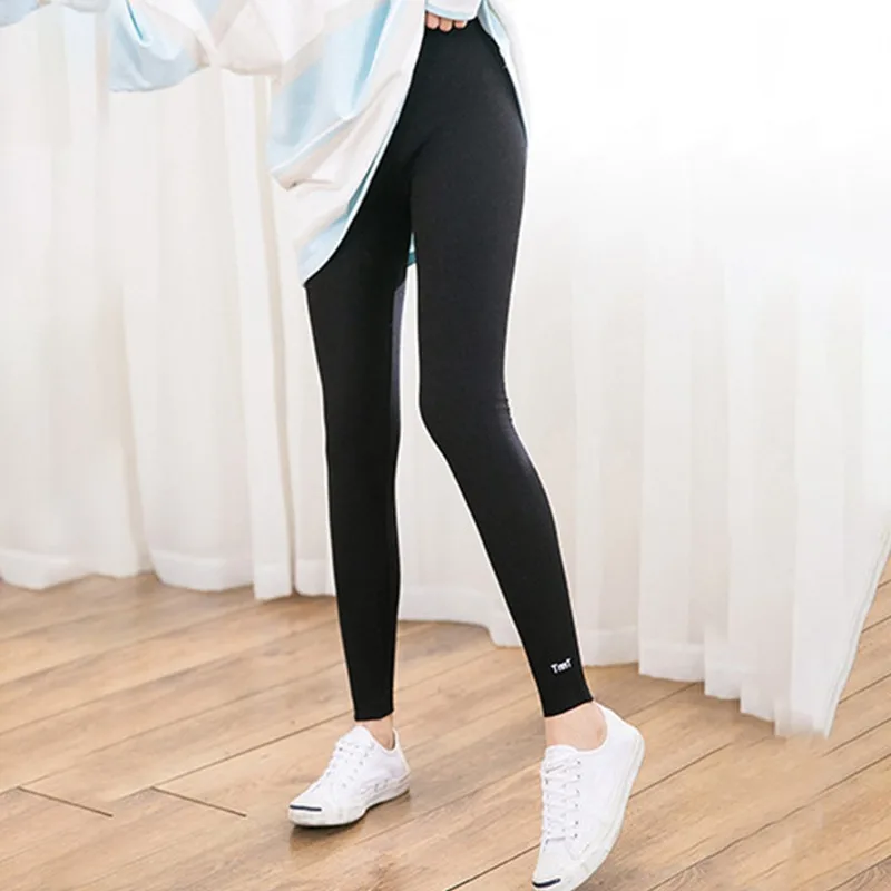 Женские Pantalon Femme резьбовые хлопчатобумажные вышитые буквы обтягивающие колготки