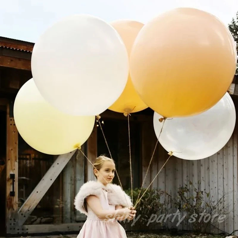 10 Stück 36 Zoll Riesenballons Hochzeit Geburtstag Party Dekoration 90 cm Gelb Rosa Rot Runder Ballon Valentinstag Heliumballon – Detail 5