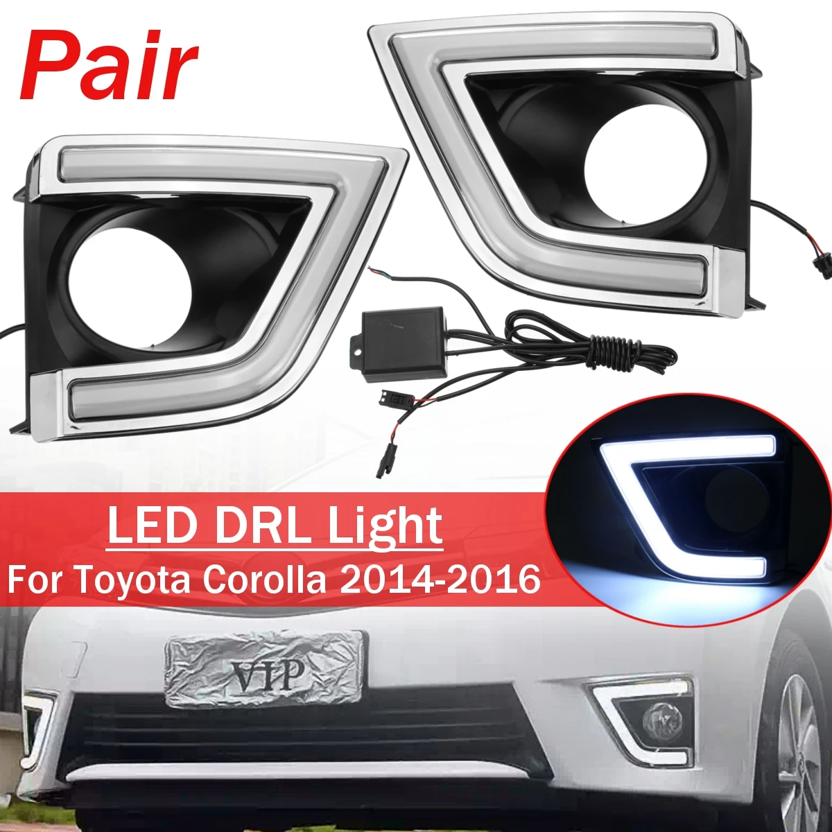 Автомобильный светодиодный дневные ходовые огни для Защитные чехлы сидений