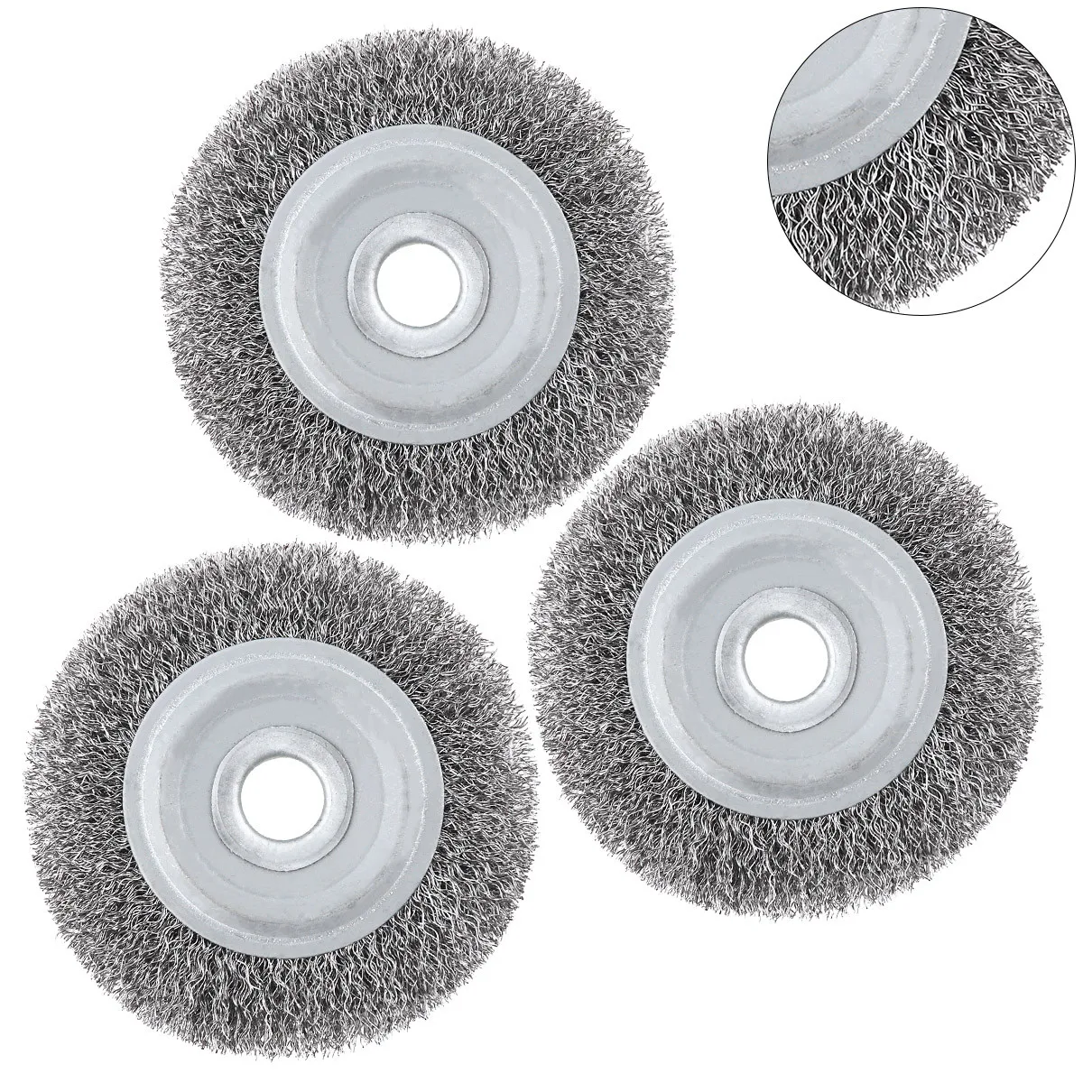 3 шт./лот диаметр 100 мм проволочная полировальная щетка из нержавеющей стали набор
