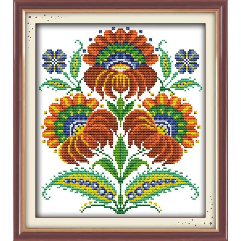 Joy Sunday модные цветы DIY Вышивка крестиком наборы вышивка рукоделие 11 &amp 14CT Сделай