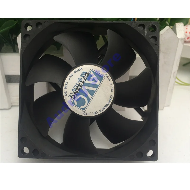 AVC 8025 0.7A 4 проводной PWM двойной шарикоподшипник 8 см вентилятор DS08025T12UP033 4500 об/мин