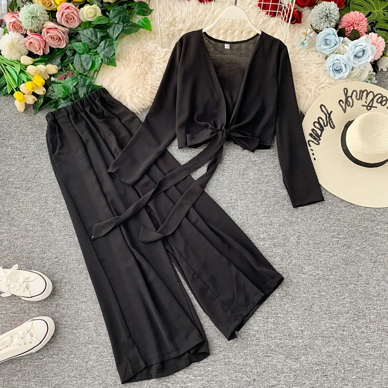 2019 Новый Демисезонный Для женщин Модный комплект из двух предметов с треугольным