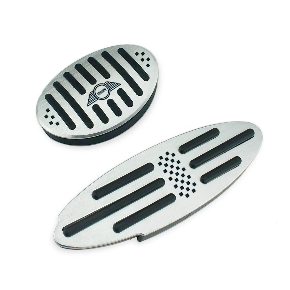 2PCS Checker Для MINI R55 R56 R57 R60 R61 Подножка для педали для MINI Cooper F54 F55 F56 F57 F60 земляк для MINI Cooper аксессуары - Название цвета: 2PCS Checker