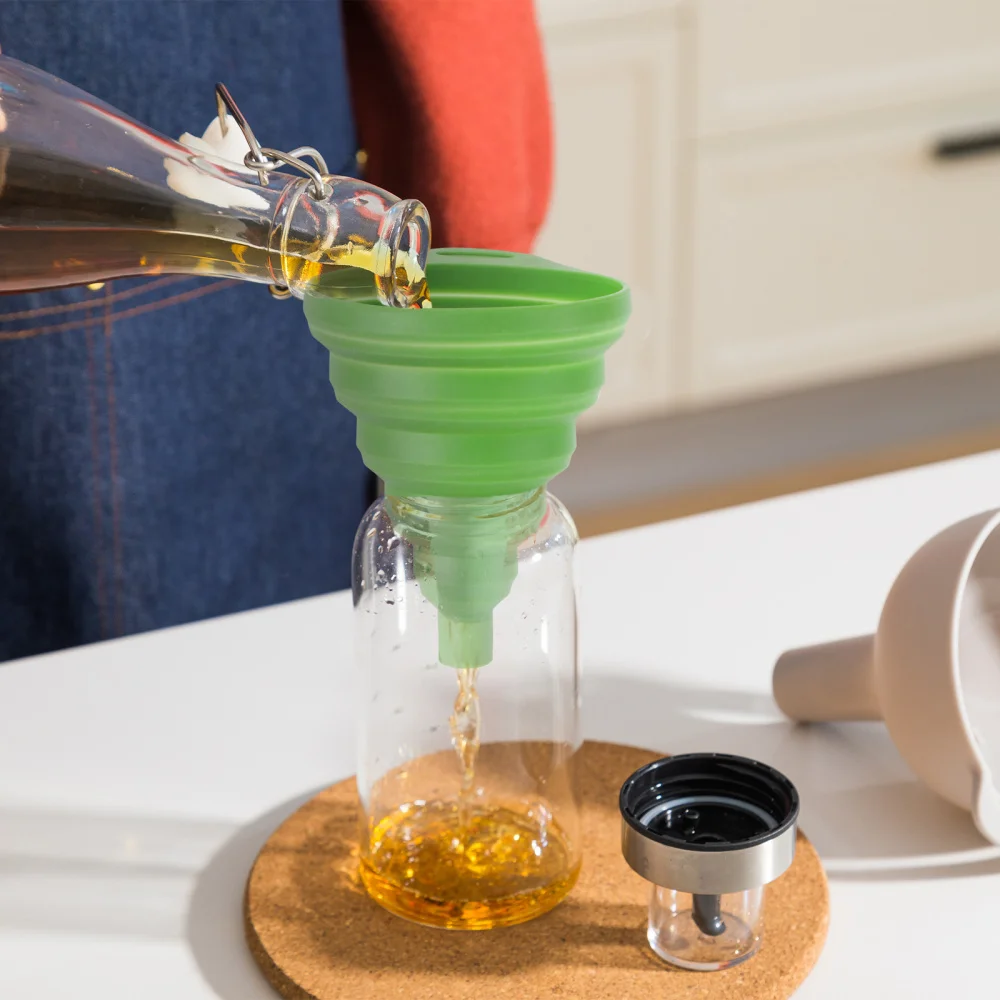 

Silicone Collapsible Foldable Funnel for Transferring of Liquid Fluid (Random Color)