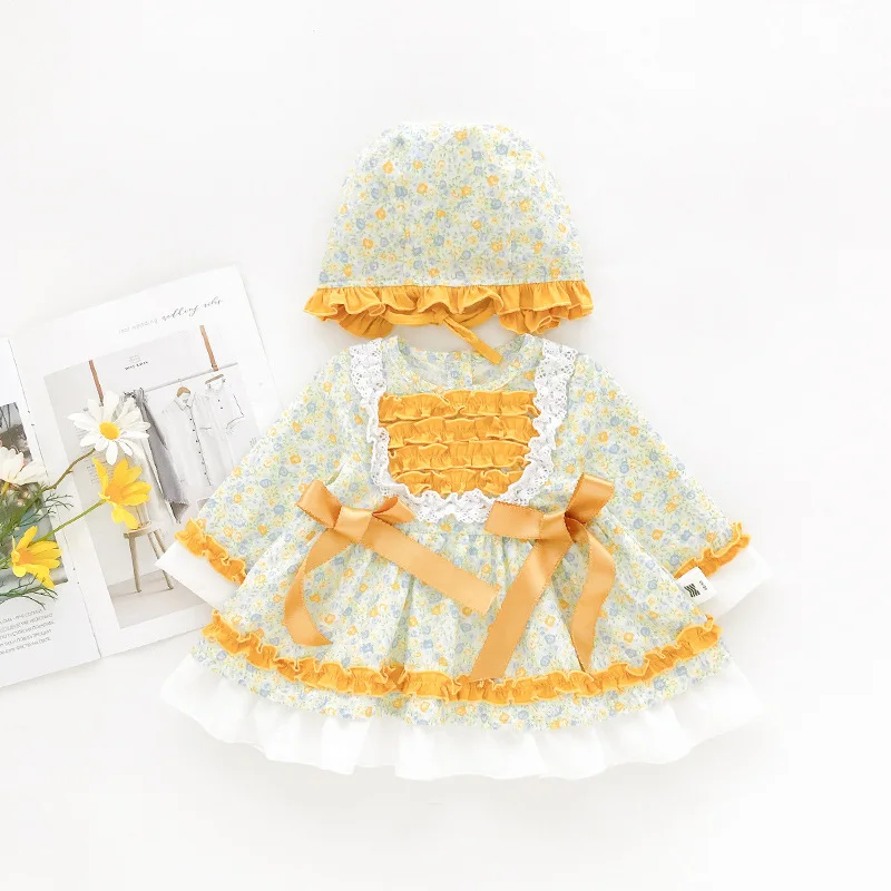 

Baby Girl Lolita Floral Dresses Infant Princess Dress Summer Girls 1st Birthday Christening Party Frock Toddler Boutique Clothes