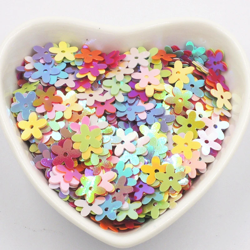 

10g/Pack 10mm Mixed Color Flowers Sequins PVC Paillettes DIY Sewing Wedding Clothing Craft Cloth Crafts Lentejuelas Accessories