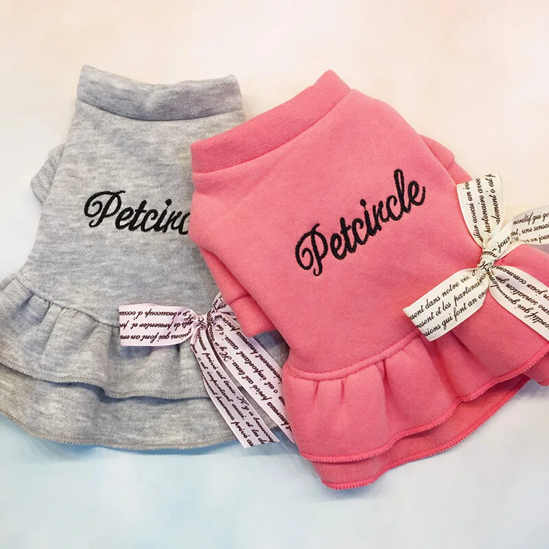 

Теплые платья для маленьких собак, зимнее платье для щенков и кошек, юбка, одежда для чихуахуа, мальтского маскарада