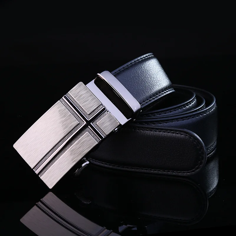 

Belt Men's Leather Automatic Buckle Belts For Young People Simple High-end Leather Pants Belts For Men And Women PD24