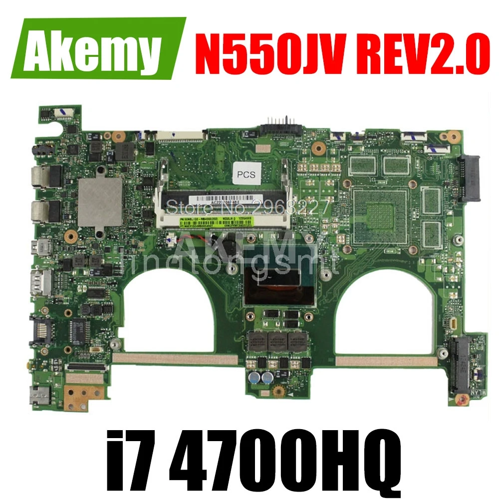 

N550JA Laptop motherboard N550JV REV2.0 Mainboard Processor i7 4700HQ HD Graphics 4600 100% test