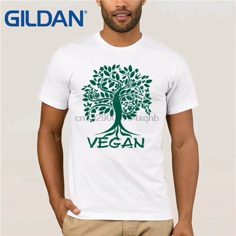 Веганских материалов Футболка древо жизни вегетарианские овощные освобождение
