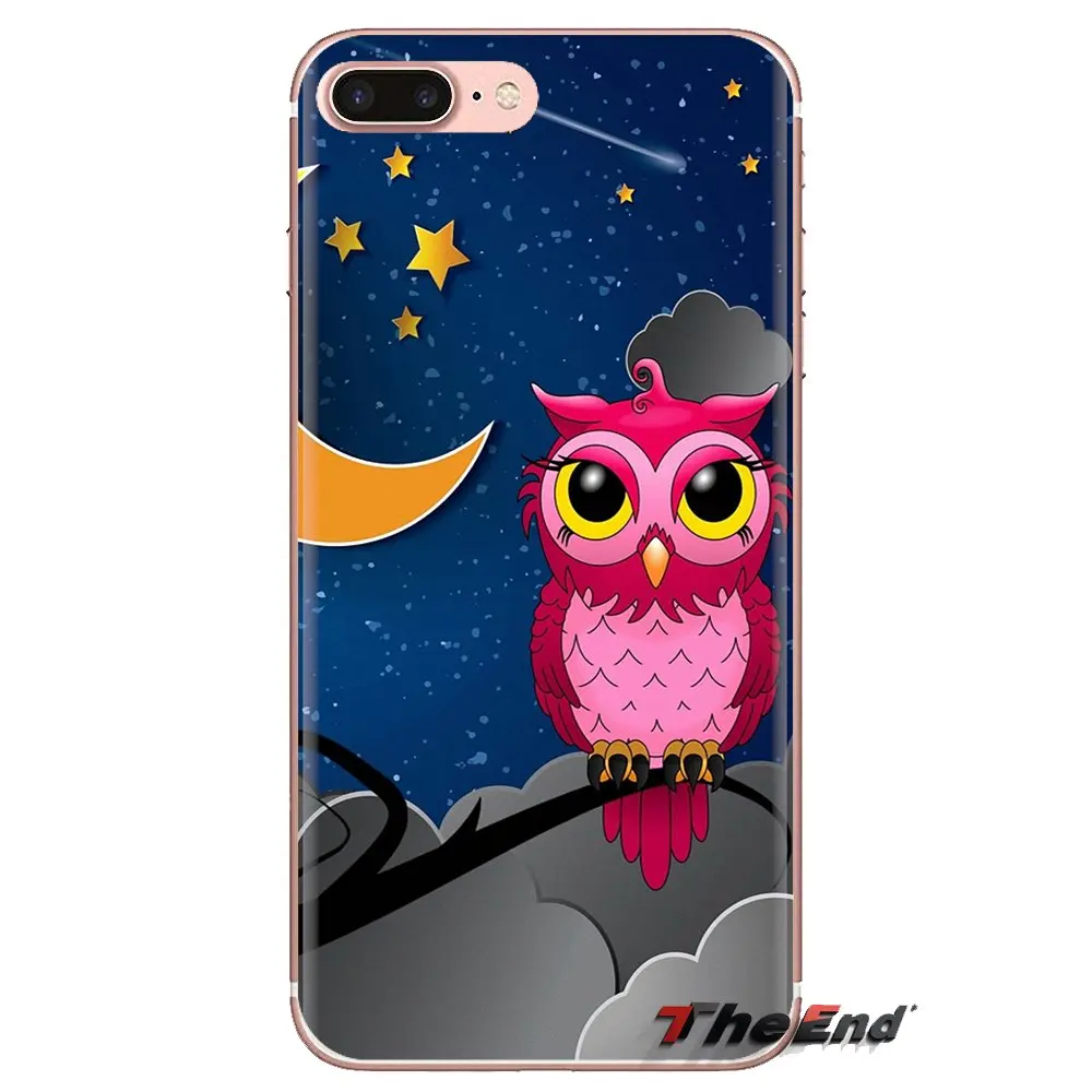 Забавный чехол из ТПУ с рисунком совы для iPhone XS Max XR X 4 4s 5 5S 5C SE 6 6S 7 8 Plus samsung Galaxy J1 J3 J5