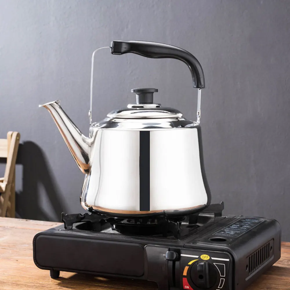 

1pc Stainless Steel Tea Kettle Stovetop Whistling Teakettle Teapot for Home