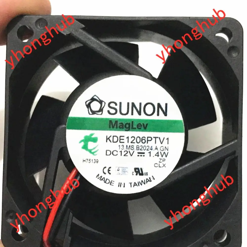 SUNON KDE1206PTV1 13.MS DC 12V 1 4 W 60x60x25mm вентилятор охлаждения сервера|square fan|sunon kde1206ptv1server fan |
