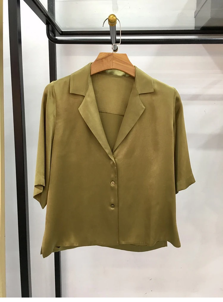 Рубашка Женская атласная модная брендовая роскошная винтажная свободная тонкая