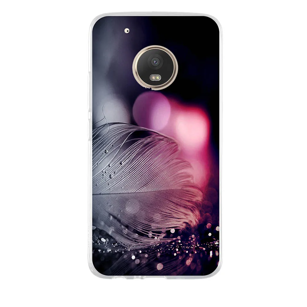 Чехол для Motorola Moto G5 Plus XT1685 чехол из мягкого ТПУ с декорацией | Мобильные телефоны и