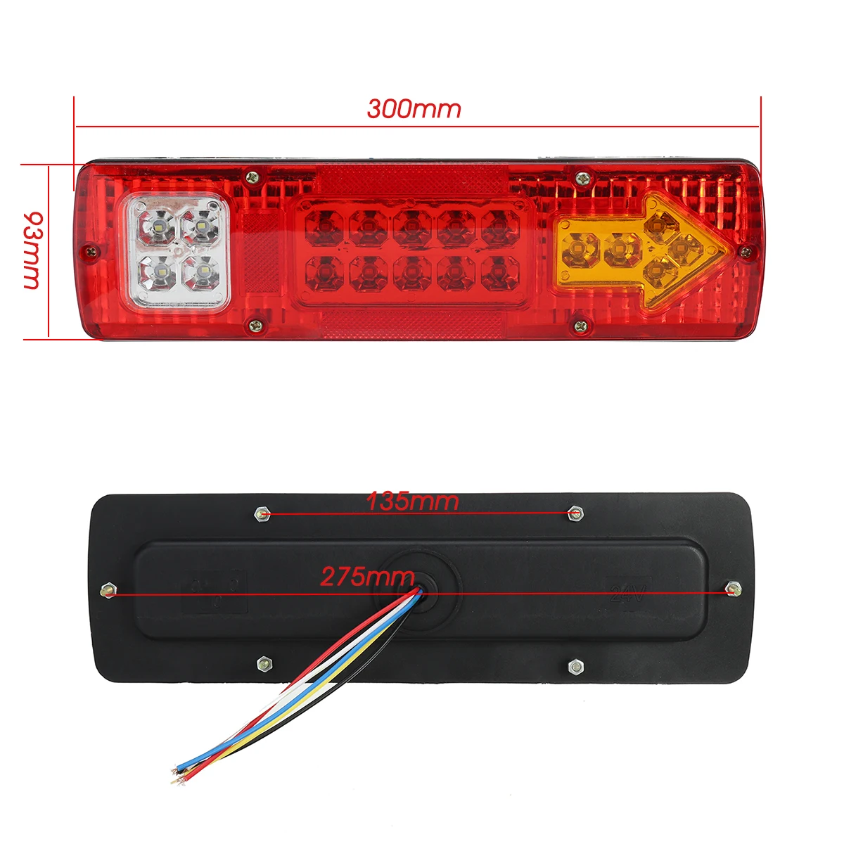 

2pcs 12V 19 LED Car Trailer Truck Rear Tail Lights Stop Brake Turn Signal Light Indicator Lamp Taillight Caravans Bus RV Camper