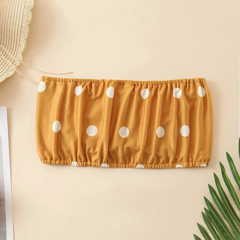 Новинка 2020 Женский бесшовный корсет в горошек без бретелек топы бандо эластичный