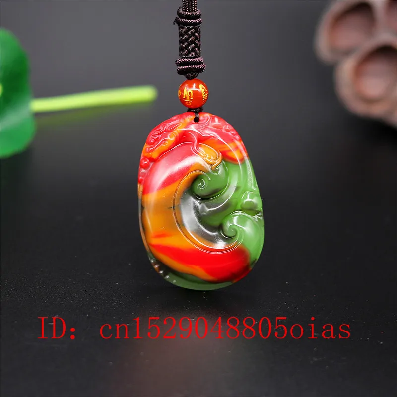 Ожерелье с подвеской в виде дракона из хэтяня натурального цвета | Украшения и