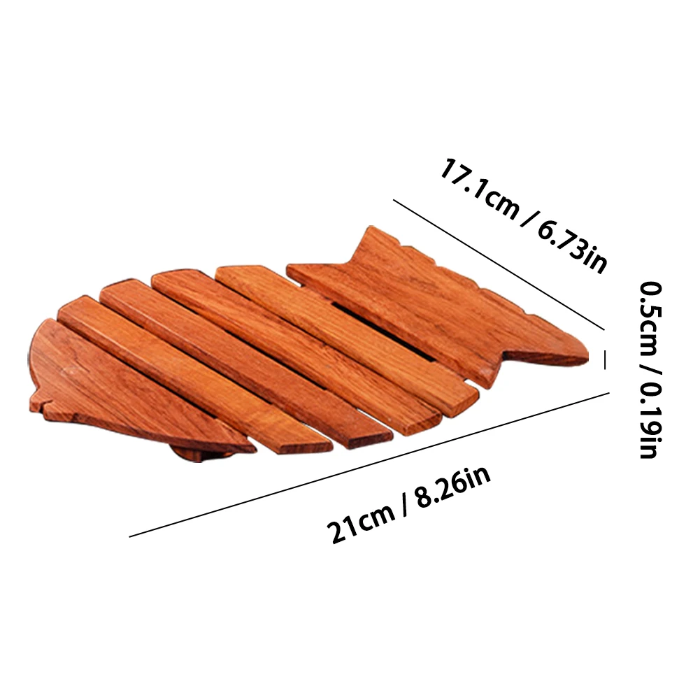 Изоляционный коврик из натурального красного дерева для посуды набор горячего