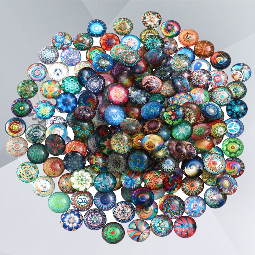 200 шт. 10 мм Смешанная круглая мозаичная плитка для рукоделия стеклянная мозаика