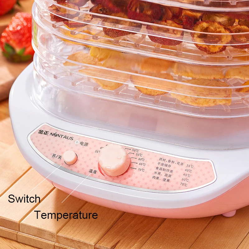 

Food Dehydrator Fruit Vegetable Herb Meat Drying Machine Pet Snacks food Dryer with 5 trays 220V EU US