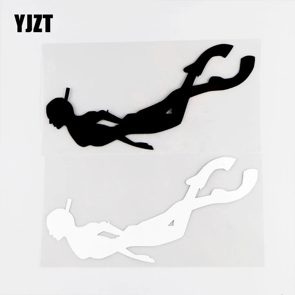 

YJZT 17,0 × 8,5 см подводного плавания для девочек креативные автомобильные Стикеры тела стиль спортивная виниловая наклейка черный/серебристый...