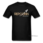 Fallout футболка для мужчин Repconn Aerospace Топы И Футболки Fallout New Vegas футболка с надписью для игры из хлопка черная футболка Space Streetwear X
