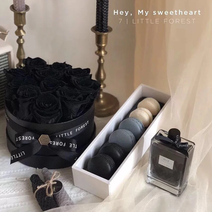 Оптовая торговля круглый картон цветок Коробки с крышкой Роза ведро цветочный