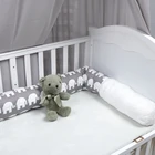 Длинная Подушка для детей, мягкие игрушки-слоны, 185 см, детский бампер, протектор для кроватки, хлопковая подушка для дивана, детская круглая подушка для кроватки
