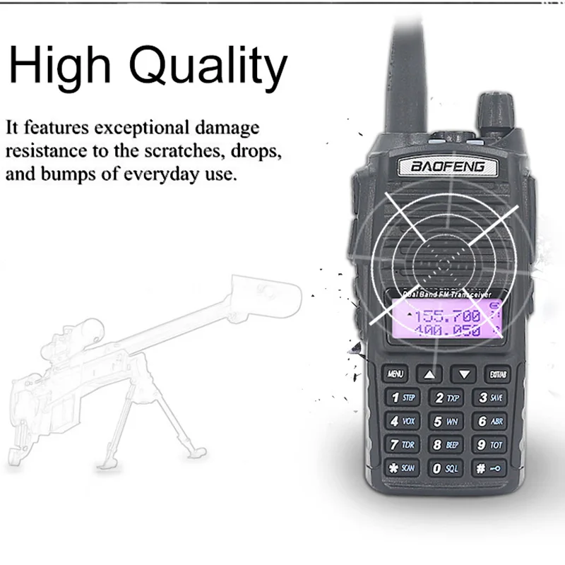 Портативная рация BaoFeng двухсторонняя радиостанция UV 5R 10 км VHF UHF 5 Вт 8