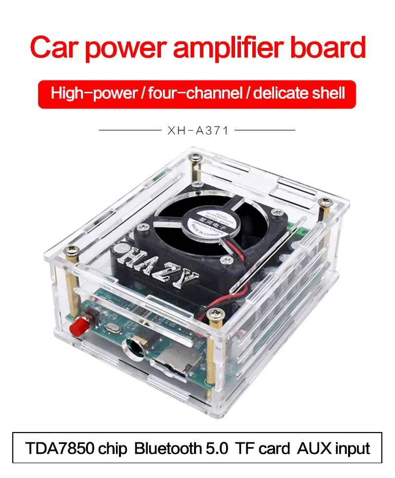 Плата автомобильного усилителя мощности KYYSLB DC12 ~ 14.4V0W * 2 XH A371 высокая мощность
