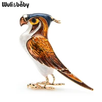wulibaby new enamel bird brooches for women 3 color bird weddings party office brooch pins gifts