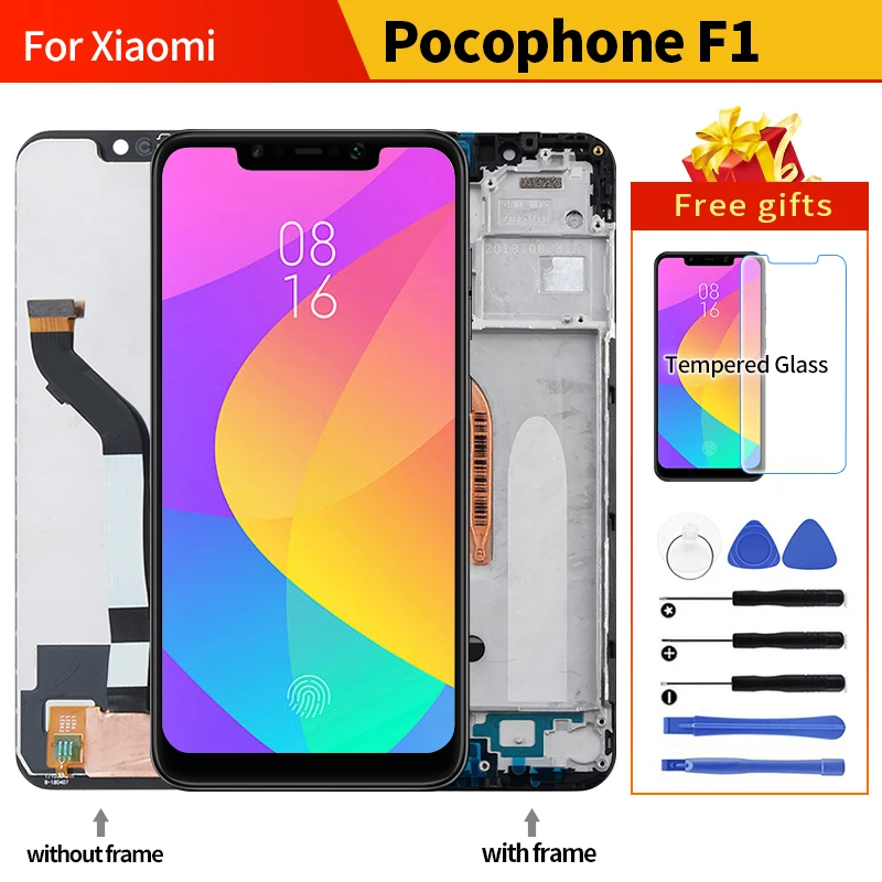 Оригинальный Новый ЖК дисплей для Xiaomi Pocophone F1 сенсорный экран дигитайзер в сборе
