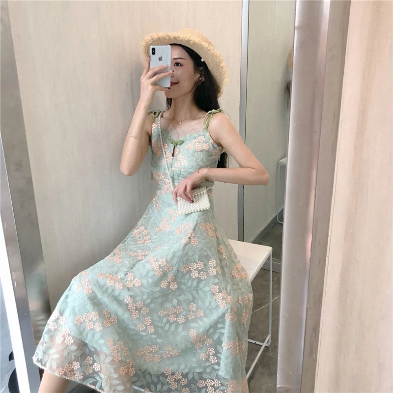 

Autumn 2020 Vintage Fairy Dress Women Elegant Designer Chiffon Dress Long Sleeve French Party Dress Casual Women's Clothing L30