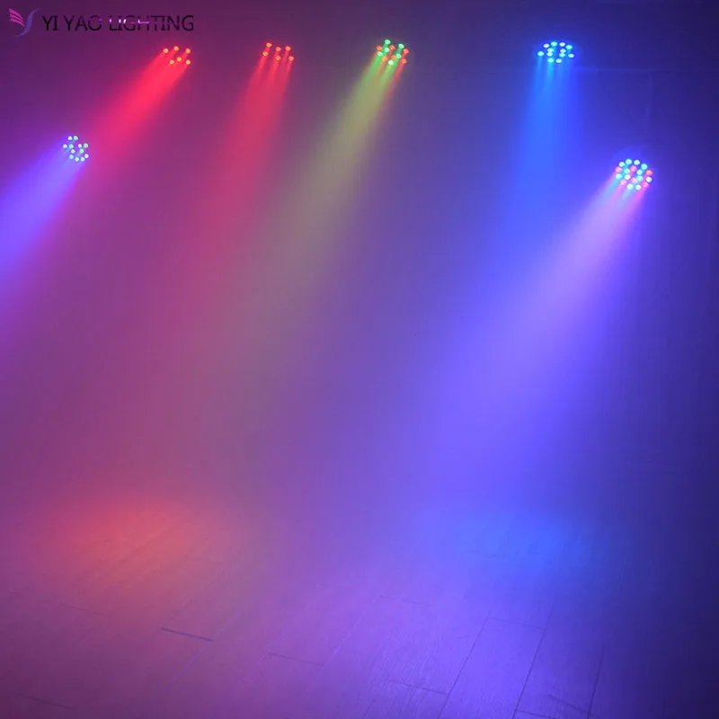 

12Pcs LED Fat Par 18X3W Wash RGB 3IN1 Stage DJ Light DMX Party Lighting Controller Disco Effect Lights