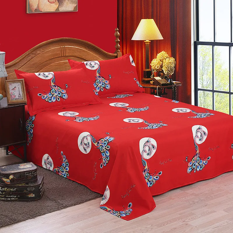 

230*230 sheets Active printed twill thickened brushed sheets king size bed sheets