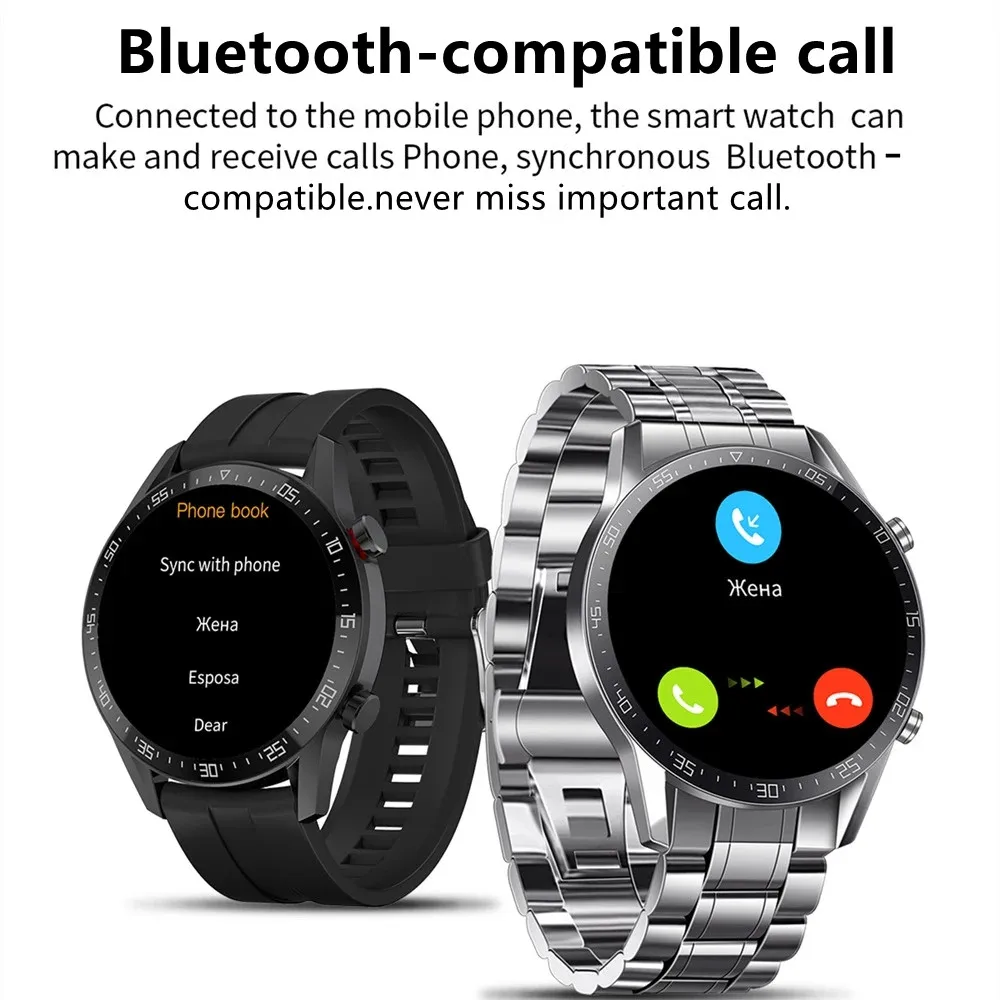 

Smart Watch Men's Steel Band Business Sports Bracelet Blood Pressure Heart Rate Health Monitoring Bluetooth-compatibl IP68 Watch
